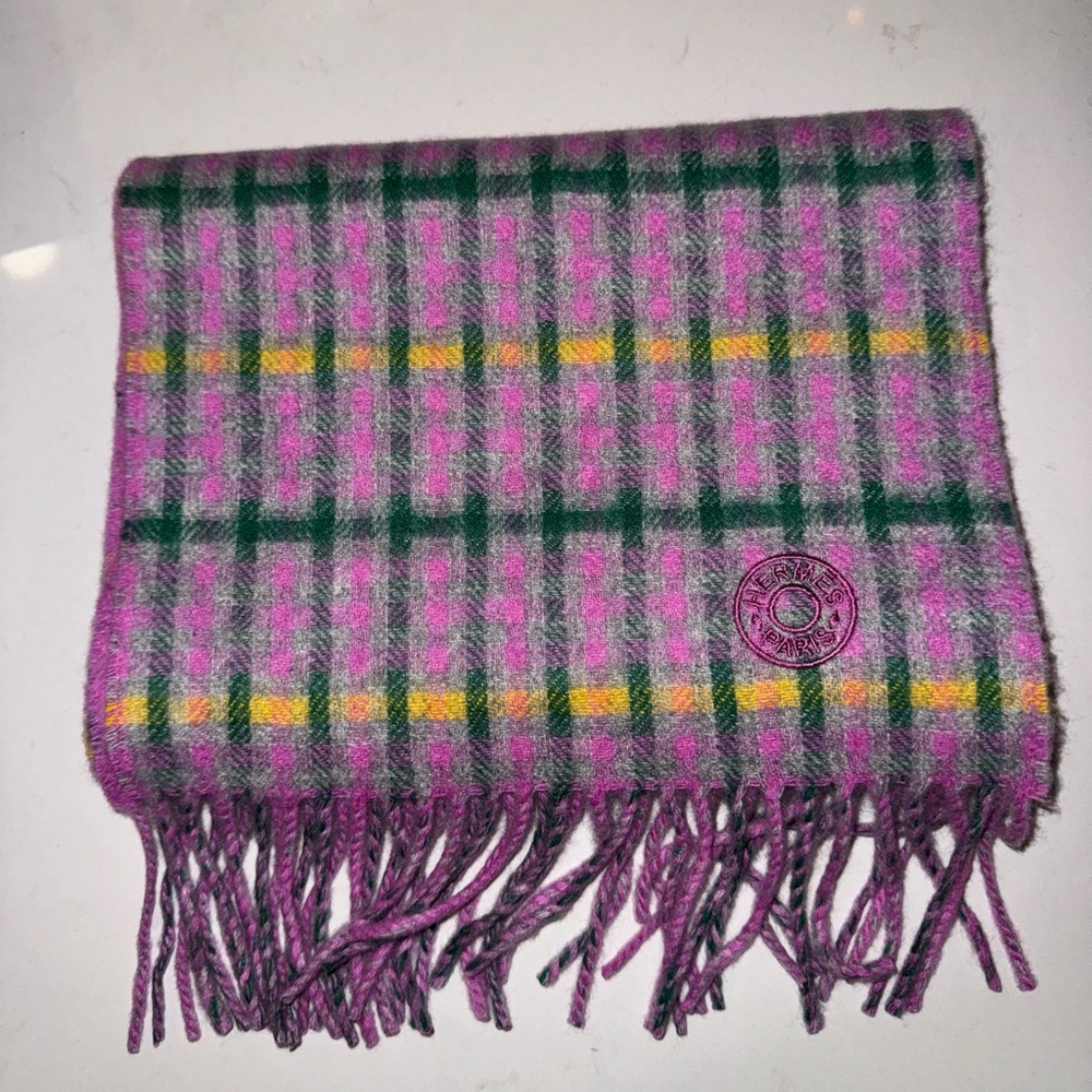 Hermes Plaid Scarf